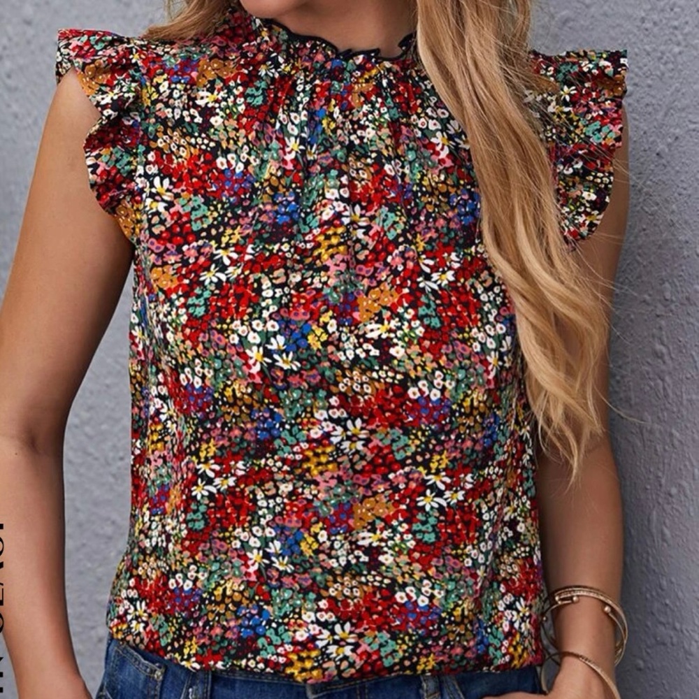 Fall colored floral tank